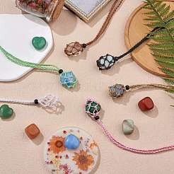 Плетеные шнуры из вощеной хлопчатобумажной нити макраме мешочек изготовление ожерелья&nbsp;AJEW-SW00022-08