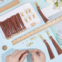 12 шт. подвесные украшения с кисточками из искусственной кожи&nbsp;HJEW-CL0001-05B