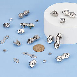 28 шт. 2-х типный зажим для кабеля из нержавеющей стали 304 с одним болтом и двойной 2-стоечный зажим FIND-GA0003-12