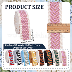 20 ярд двухцветной поликоттоновой ленты с узором «елочка»&nbsp;OCOR-PH0006-82