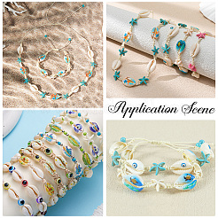 80шт печатные натуральные бусины из ракушек каури&nbsp;BSHE-LT0001-02