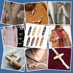 80 шт. 8-х цветные пуговицы из натурального дерева&nbsp;FIND-NB0005-03D