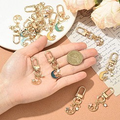 16 шт. 8 стильных эмалевых подвесных украшений из сплава&nbsp;HJEW-YW00239-01