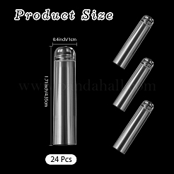 24 шт. прозрачные пластиковые чехлы для карандашей&nbsp;AJEW-CP0006-74