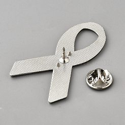 Эмалевые значки на тему ленты осведомленности&nbsp;JEWB-WH0026-60C