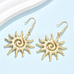 Серьги-подвески из нержавеющей стали Sun 304&nbsp;EJEW-C142-10G