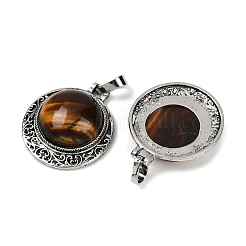 Полукруглые подвески из натурального тигрового глаза&nbsp;PALLOY-R159-01AS-11