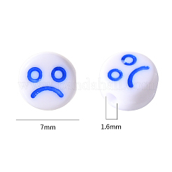 Белые непрозрачные акриловые бусины&nbsp;MACR-YW0001-20F