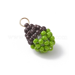 Подвески в виде желудей из стеклянных бусин&nbsp;PALLOY-MZ00957-04