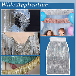 Бахрома из полиэстера и алюминиевой фольги&nbsp;DIY-WH0588-03B