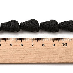 Нити бусин из окрашенной натуральной лавы&nbsp;G-A264-A01-01C