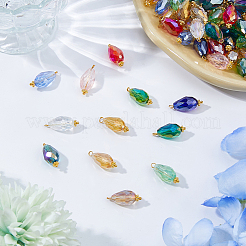 120шт 12 цвета подвески из гальванического стекла&nbsp;PALLOY-FH00172