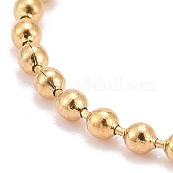 PVD вакуумное покрытие 304 нержавеющая сталь шариковые цепи браслеты&nbsp;BJEW-JB06270