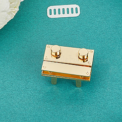 Застежки для кошелька с замком из цинкового сплава&nbsp;PURS-WH20003-001G