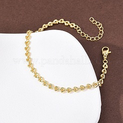 Браслеты из латунной цепочки для женщин&nbsp;BJEW-C140-12G