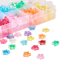 250шт 10 цвета экологически чистые прозрачные акриловые бусины&nbsp;TACR-CJ0001-21