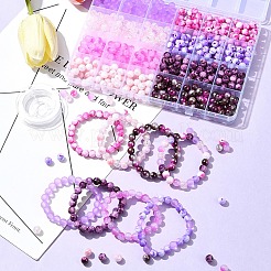 Наборы для изготовления браслетов из круглых акриловых бусин своими руками&nbsp;DIY-FS0007-40