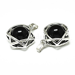 Природные подвески обсидиана&nbsp;G-R485-01A