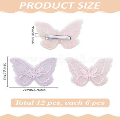 12 шт. 2-х цветные кружевные заколки для волос&nbsp;PHAR-LP0001-01