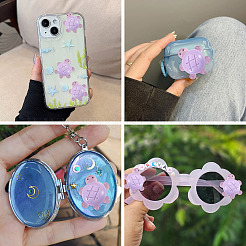 12 шт. светящиеся смоляные кабошоны&nbsp;RESI-TA0004-55D