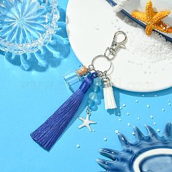 Подвеска с кисточками из стекла и нейлона&nbsp;HJEW-JM03107-02