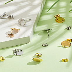 16cs 2 цвета ионного покрытия (IP) 304 нержавеющая сталь гвоздики фурнитура для сережек&nbsp;STAS-LP0001-85