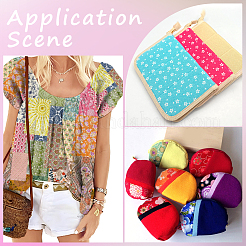 7 шт. хлопчатобумажная ткань с принтом&nbsp;DIY-CY0002-16A