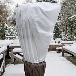 Утепленные зимние чехлы для растений из нетканого материала с застежкой-молнией и шнурком DIY-WH20816-001A