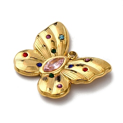 Подвески из нержавеющей стали 304 со стразами&nbsp;STAS-L299-14G-05