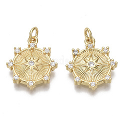 Латунные микро проложить кубического циркония подвески&nbsp;ZIRC-S067-001-NF