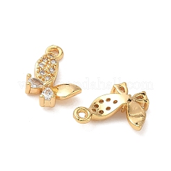 Латунные микропаве прозрачные кубические циркониевые подвески&nbsp;KK-B160-32G