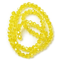 Прозрачные стеклянные бусины гальваническим пряди&nbsp;GLAA-F029-2mm-C21