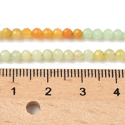 Градиент цвета натуральный бирманский нефрит бусины нити&nbsp;G-D306-A04-3mm