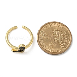 Открытые манжеты из латуни с микро-паве и кубическим цирконием для женщин&nbsp;KK-K392-59G-05