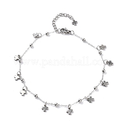 Браслеты на ногу из нержавеющей стали 304 с кисточками и цепочкой для женщин&nbsp;AJEW-AN00678