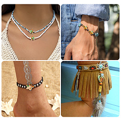 6 нить 6 вида синтетических бирюзовых бусин&nbsp;G-TA0001-94