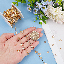 Набор для самостоятельного изготовления ожерелья из цепочки с подвесками в виде ракушек&nbsp;DIY-BBC0001-64