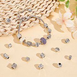 80 шт. 8 вида бусин в тибетском стиле в европейском стиле&nbsp;DIY-NB0012-43E