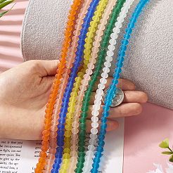 8 нитка 8 цвета прозрачные стеклянные бусины нити&nbsp;GLAA-TA0002-20