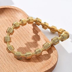 Эластичные браслеты из нержавеющей стали 304 для женщин&nbsp;BJEW-P315-02H-G