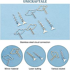 8 шт. 4 стиля 201 подвески-соединители из нержавеющей стали&nbsp;STAS-UN0039-24