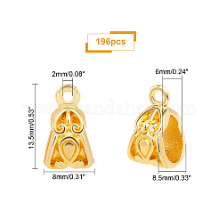Поручни из цинкового сплава в тибетском стиле&nbsp;TIBE-PH0001-27G-RS