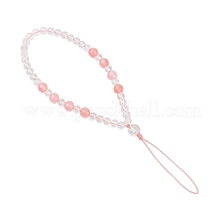 Ремешки для мобильных телефонов из вишневого кварцевого стекла&nbsp;HJEW-JM03414-03