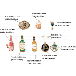 16 шт. 8 стиля Октоберфест сплав эмалированные подвески&nbsp;ENAM-FP0001-83