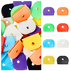 64 шт. ПВХ пластиковый нескользящий водонепроницаемый многоразовый чехол для ключей&nbsp;AJEW-SP0002-72A