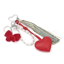 2 шт. подвесных украшений из вязаного вручную волокна и искусственной кожи&nbsp;HJEW-JM04423