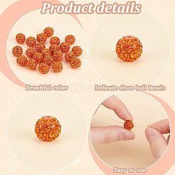 100 шт. бусины из полимерной глины со стразами&nbsp;RB-PH0001-64