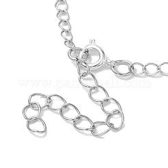 Ожерелье с подвеской в виде круглой бусины из нержавеющей стали и сплава 201 с надписью «Лес в моем сердце»&nbsp;NJEW-JN04697-01