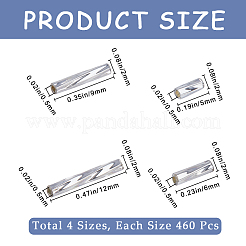 1840 шт. 4 вида стеклянных витых бусин&nbsp;SEED-CN0001-43B