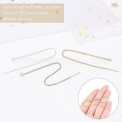 6 пара двухцветных латунных сережек-гвоздиков&nbsp;KK-UN0001-07